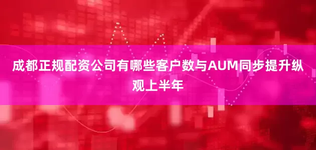 成都正规配资公司有哪些　　客户数与AUM同步提升　　纵观上半年